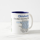 Oklahomasymbole u. -karte zweifarbige tasse (VorderseiteRechts)