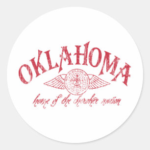 Oklahome Runder Aufkleber