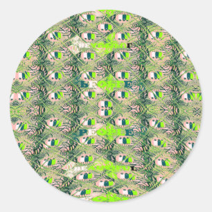 Öko Africa Motif - Nature Inspiriert African Art Runder Aufkleber