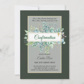 Öko-BESTÄTIGUNG einladen Moderne, doppelseitig Einladung (Vorderseite)