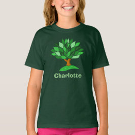 Öko Bewusstsein. Baum mit Blätter. Name hinzufügen T-Shirt