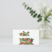 Öko Botanische Grünpflanzen Grüne Rose Blume Visitenkarte (Stehend Vorderseite)