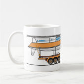 Öko Car Sail Boat Orange Kaffeetasse (Links)