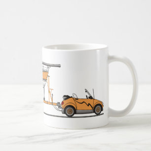 Öko Car Sail Boat Orange Kaffeetasse