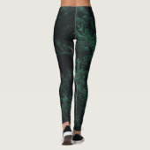 Öko-Chic Grüne Minimalistische Naturbeläge Leggings (Rückseite)