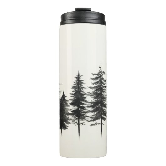 Öko-Chic-Insulated Tumbler mit Pine Tree Design Thermosbecher (Vorderseite)