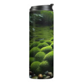 Öko-chic leuchtend grüner Moos Thermosbecher (Nach links gedreht)