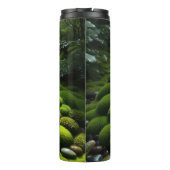 Öko-chic leuchtend grüner Moos Thermosbecher (Rückseite)