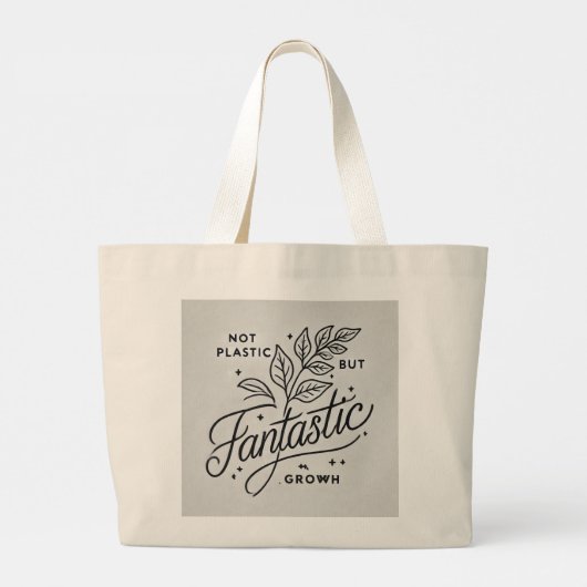 Öko chic wiederverwendbare Totbeutel - "Nicht aus Jumbo Stoffbeutel (Rückseite)