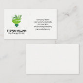 Öko City | Energy Light Bulle Visitenkarte (Vorne/Hinten)