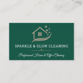 Öko Clearing Service House Rose Gold QR Code Visitenkarte (Vorderseite)