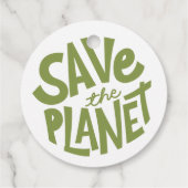 Öko-Design: Rettet den Planeten Geschenkanhänger (Rückseite)