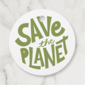 Öko-Design: Rettet den Planeten Geschenkanhänger (Vorderseite)