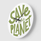 Öko-Design: Rettet den Planeten Große Wanduhr (Winkel)