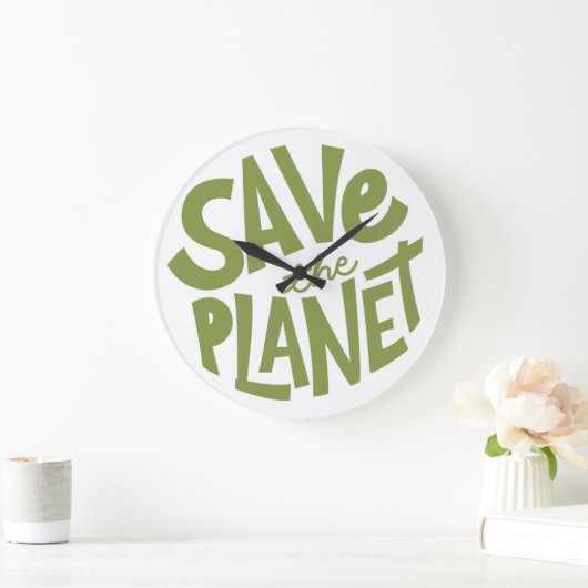 Öko-Design: Rettet den Planeten Große Wanduhr (Zuhause)