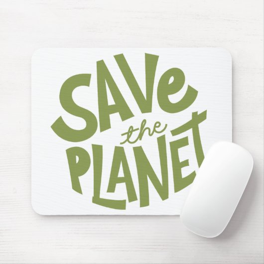 Öko-Design: Rettet den Planeten Mousepad (Mit Mouse)