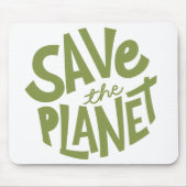 Öko-Design: Rettet den Planeten Mousepad (Vorne)
