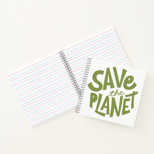Öko-Design: Rettet den Planeten Notizblock (Innenseite)