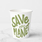 Öko-Design: Rettet den Planeten Pappbecher (Vorderseite)