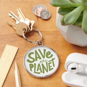 Öko-Design: Rettet den Planeten Schlüsselanhänger
