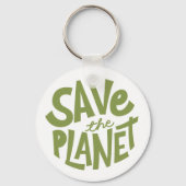 Öko-Design: Rettet den Planeten Schlüsselanhänger (Vorderseite)