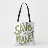 Öko-Design: Rettet den Planeten Tasche (Vorderseite)