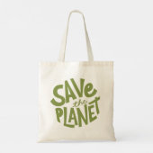 Öko-Design zur Rettung des Planeten Tragetasche (Rückseite)