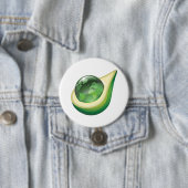 Öko Earth Avocado Globe Nachhaltig Planet Button (Beispiel)