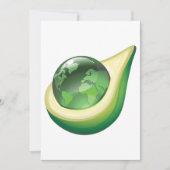 Öko Earth Avocado Globe Nachhaltig Planet Einladung (Vorderseite)