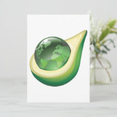 Öko Earth Avocado Globe Nachhaltig Planet Einladung (Stehend Vorderseite)