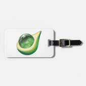 Öko Earth Avocado Globe Nachhaltig Planet Gepäckanhänger (Vorderseite horizontal)