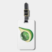 Öko Earth Avocado Globe Nachhaltig Planet Gepäckanhänger (Vorderseite vertikal)