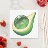 Öko Earth Avocado Globe Nachhaltig Planet Serviette (Beispiel)