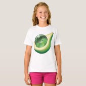 Öko Earth Avocado Globe Nachhaltig Planet T-Shirt (Vorne ganz)