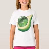 Öko Earth Avocado Globe Nachhaltig Planet T-Shirt (Vorderseite)