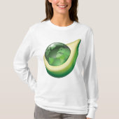 Öko Earth Avocado Globe Nachhaltig Planet T-Shirt (Vorderseite)