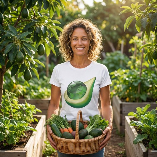 Öko Earth Avocado Globe Nachhaltig Planet T-Shirt