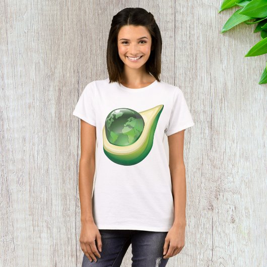 Öko Earth Avocado Globe Nachhaltig Planet T-Shirt