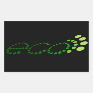 Öko echo rechteckiger aufkleber