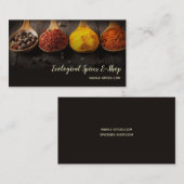 Öko Ecological Bio Spices Shop Bazar Boutique Visitenkarte (Vorne/Hinten)