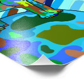 Öko Elephant Modern Art Fotodruck (Ecke)