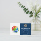 Öko Energie | Solarpaneele Power Energy Visitenkarte (Stehend Vorderseite)