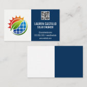 Öko Energie | Solarpaneele Power Energy Visitenkarte (Vorne/Hinten)