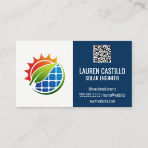 Öko Energie   Solarpaneele Power Energy Visitenkarte