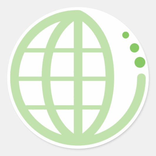 Öko Erde Runder Aufkleber (Vorderseite)