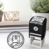 Öko-freundlich verpackt mit REUSED-MATERIAL Permastempel