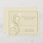 Öko-freundliche Antwortkarten RSVP Karte (Vorne/Hinten)