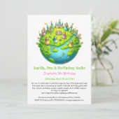 Öko-freundliche Einladung zum Geburtstag (Stehend Vorderseite)