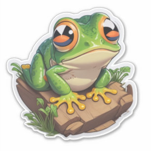 Öko-freundliche Froschklammern Spaß mit einem Ziel Aufkleber