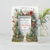 Öko-freundliche Gärten und Gebäude im Einklang Einladung (Stehend Vorderseite)